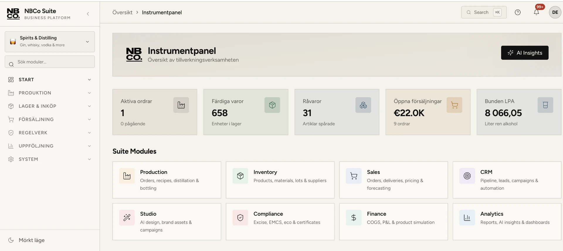 Nordic Brands Co ERP